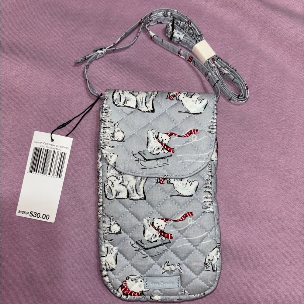 Vera Bradley Carson’s Cell Phone Crossbody Beary Merry - NWT